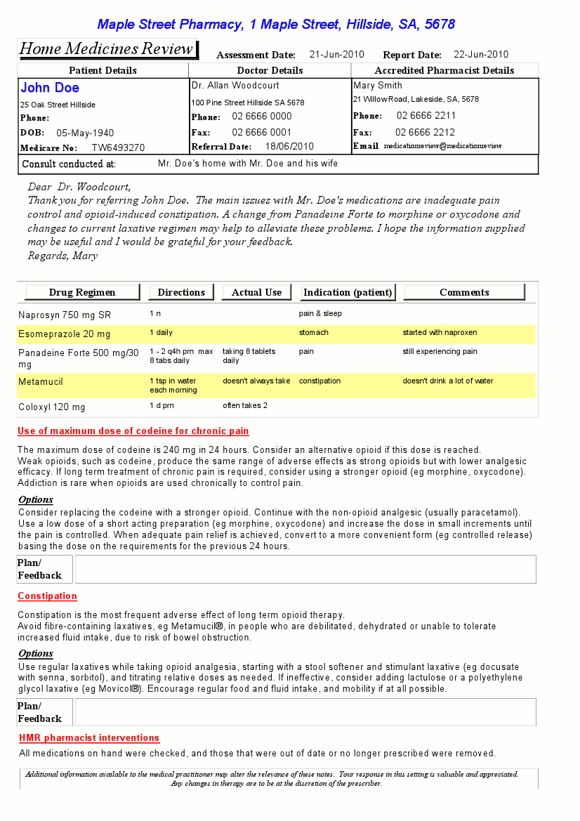 Traditional HMR report